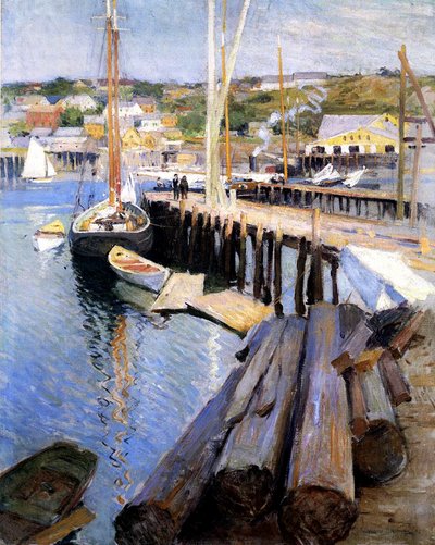 Viskades, Gloucester, 1896 door Willard Leroy Metcalf